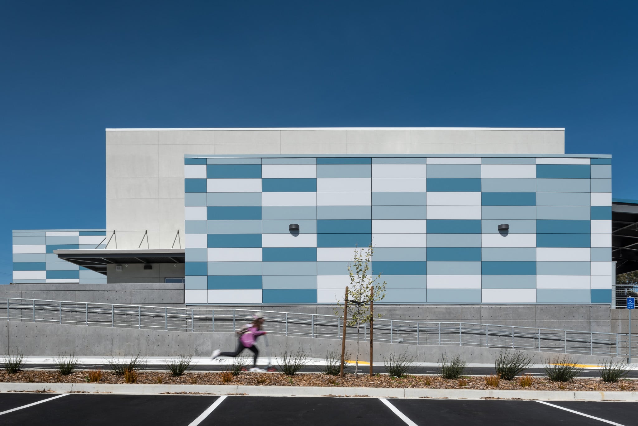 side of building from parking lot